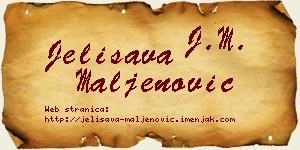 Jelisava Maljenović vizit kartica